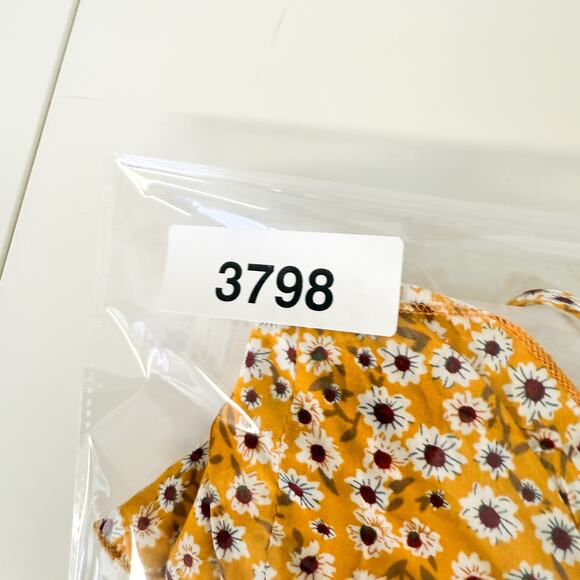 NWT Superdown AJ Ruffle Cami Dress in Yellow Floral Mini - S - Picture 8 of 8